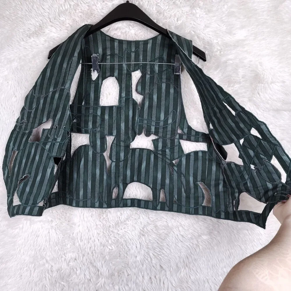 Handmade Patchwork Cat Vest Cutout Quilt Colorful Cats - Picture 4 of 9